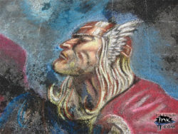 Read more about the article Thor Chalk Art – a Marko Djurdjevic recreation