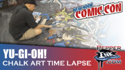 Read more about the article Video: Yu-Gi-Oh! chalk mural for Toonzaki.com