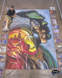 Read more about the article Photos from the C2E2 Alex Ross Avengers Chalk Mural