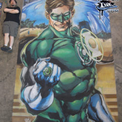 Chalk Art Ivan Reis Green Lantern at C2E2 in Chicago