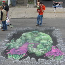 Read more about the article Dale Keown Hulk Chalk Art Mural