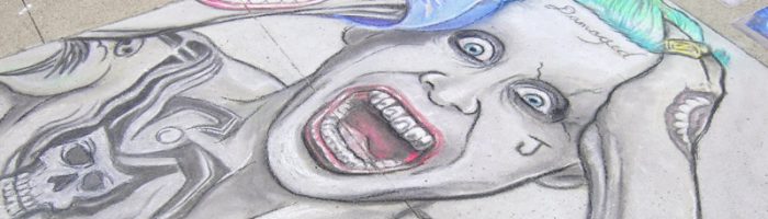 Jared Leto Joker Chalk Art