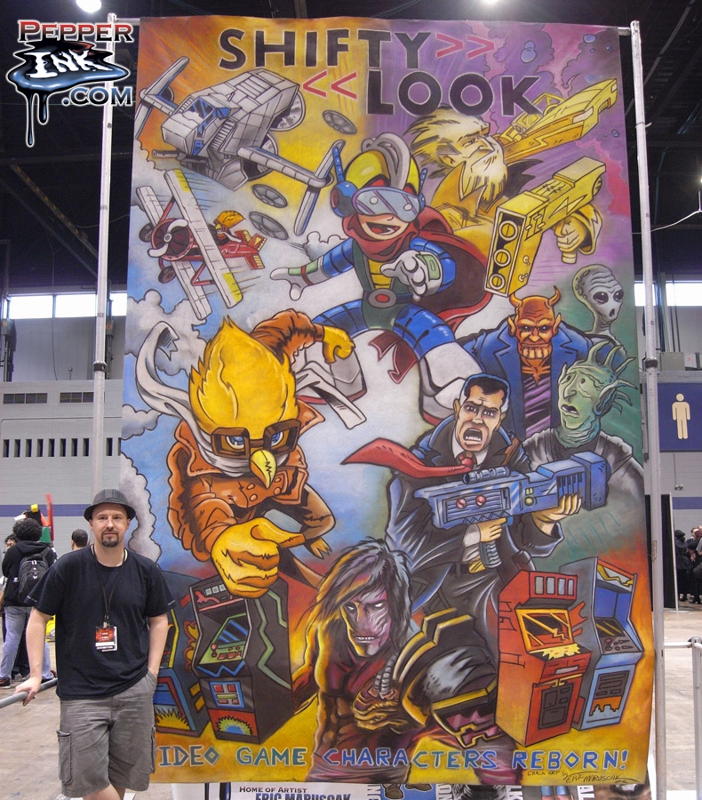 Read more about the article C2E2 Photos – Shiftylook Chalk Art Mural