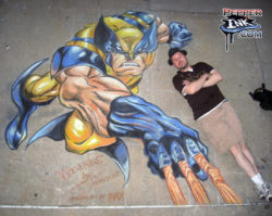 Read more about the article Joe Madureira Chalk Art Wolverine