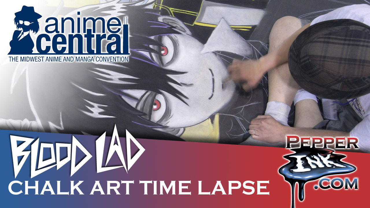 Blood Lad Anime Chalk Art Time Lapse