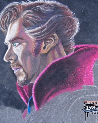 Chalk Art Bennedict Cumberbatch Dr. Strange portrait