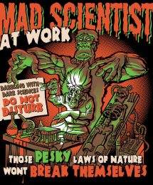 Mad Scientist and Monster Vector Art