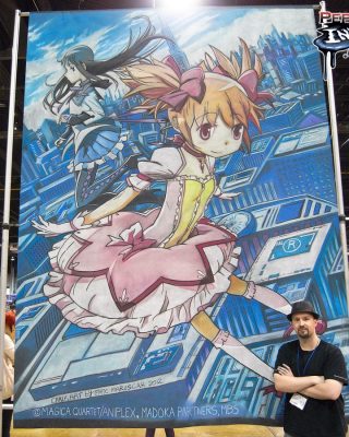 Chalk Art Madoka Magica at Anime Central in Chicago