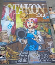 Chalk Art Kitchen Cook for Otakon 2012