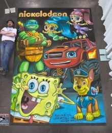 Chalk Art Spongebob, TMNT and more for Nickelodeon at Play Fair