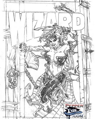 Red Monica Sketch Wizard Cover