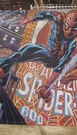 Chalk art of Joe Quesada Spider-Man 600 Marvel Comics Cover