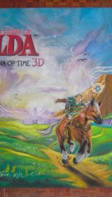Chalk Art The Legend of Zelda Ocarina of Time for Nintendo at the San Diego Comic Con