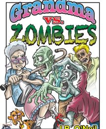 grandma vs zombies cover cartoon